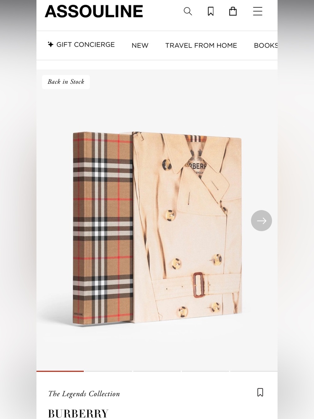 Burberry Coffee Table Book | The Legends Collection